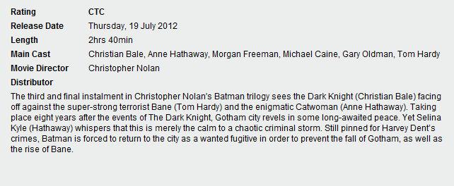 Has The REAL Run-Time For The Dark Knight Rises Been Confirmed?