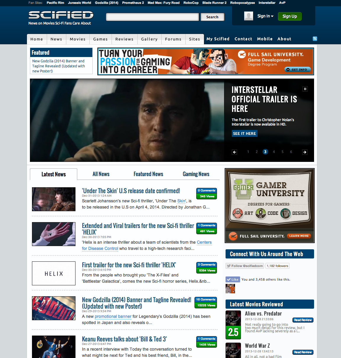 Scified Homepage