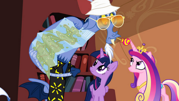 Discord_showing_a_map_to_Twilight_and_Cadance_S4E11