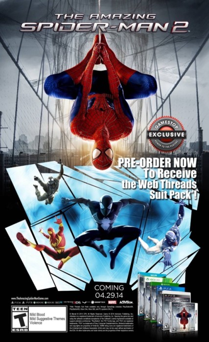 amazing-spiderman-2-videogame-preorder-bonuses