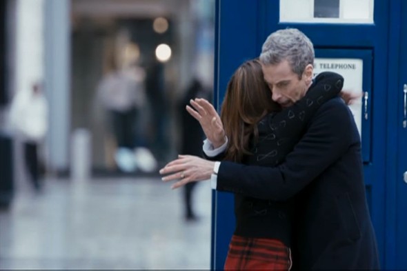 Doctor Peter Capaldi hugs 