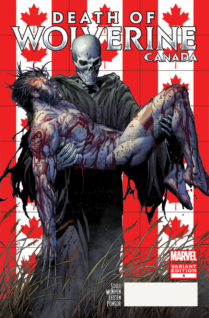 Have you seen this variant cover?  How funny is this?  Oh, did I offend Canada?  Say Something!  Yeah, that's right.  Go eat your slimey french fries.  Stinkin', Canada.