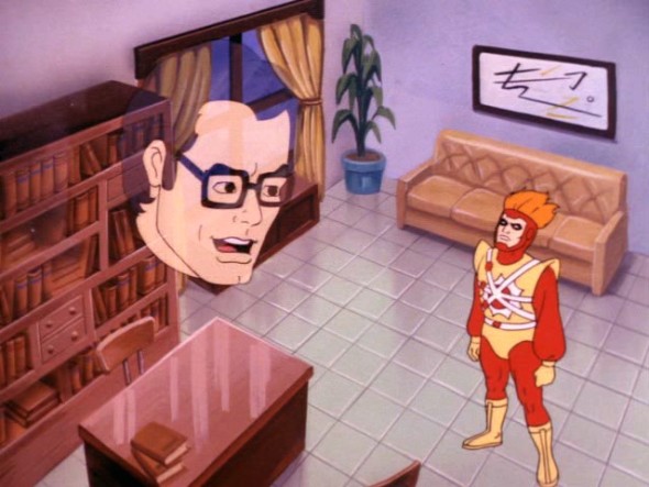 Firestorm's split personality ala the old Super Powers Saturday Morning Cartoon